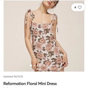 🩷💚Reformation Floral Mini Dress Large💚🩷
